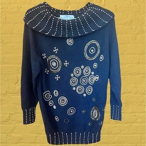 Vintage Victoria Harbour Beautiful Beaded Sweater